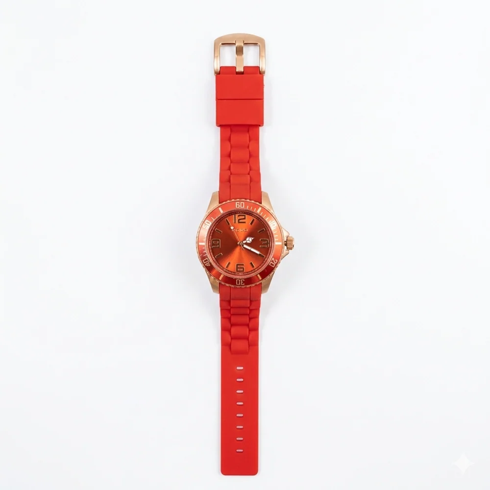 Oozoo Reloj Deportivo Correa De Silicone Para Damas Red - Image 3