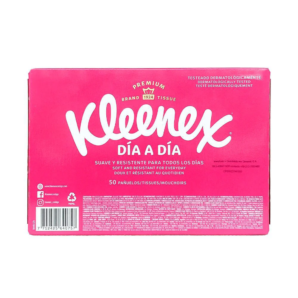Pañuelos Kleenex Suave Resistente Para Todos Los Dias 50und - Image 3