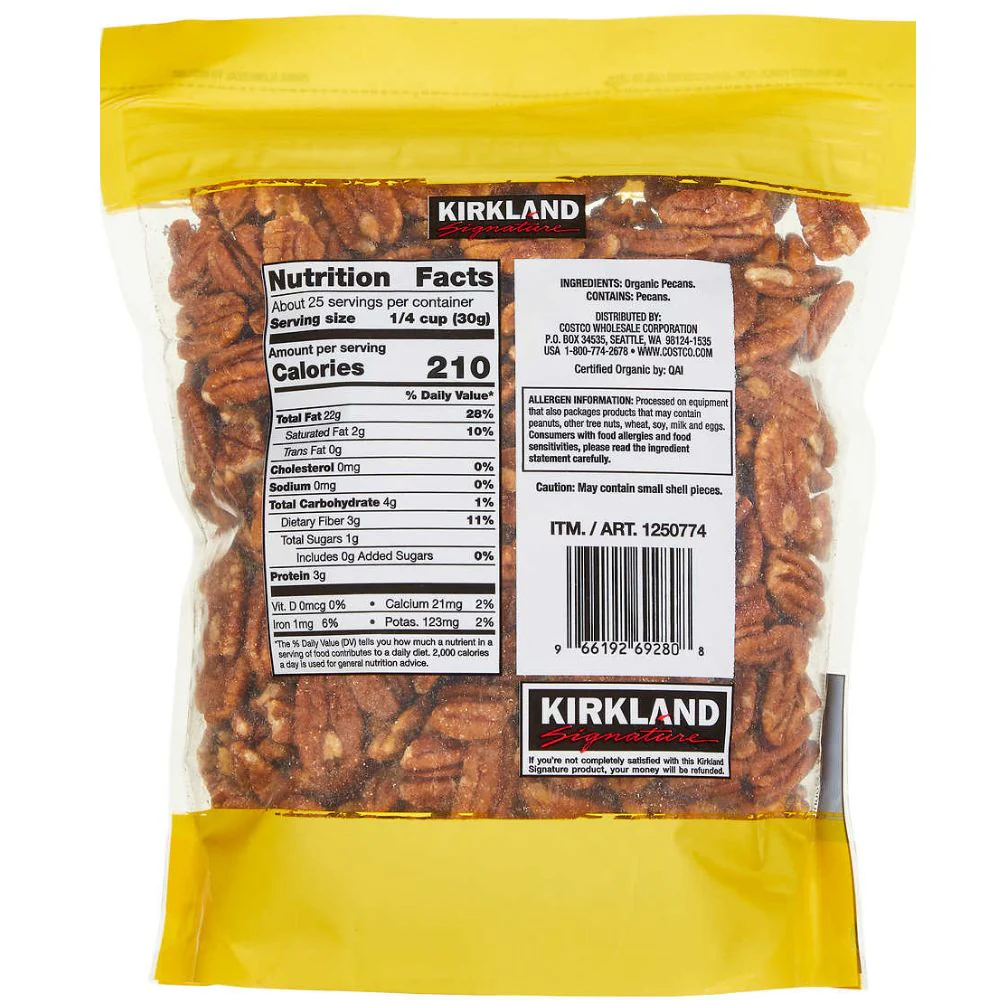 Kirkland  Organic Pecans 771 g - Image 2