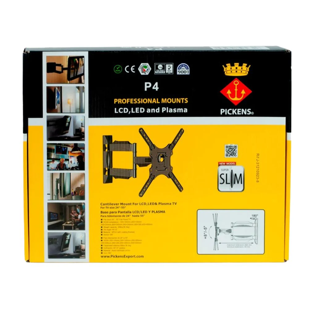 Pickens Base Slim para TV Tipo Mensula de 32" a 55" Con Inclinación - Image 2