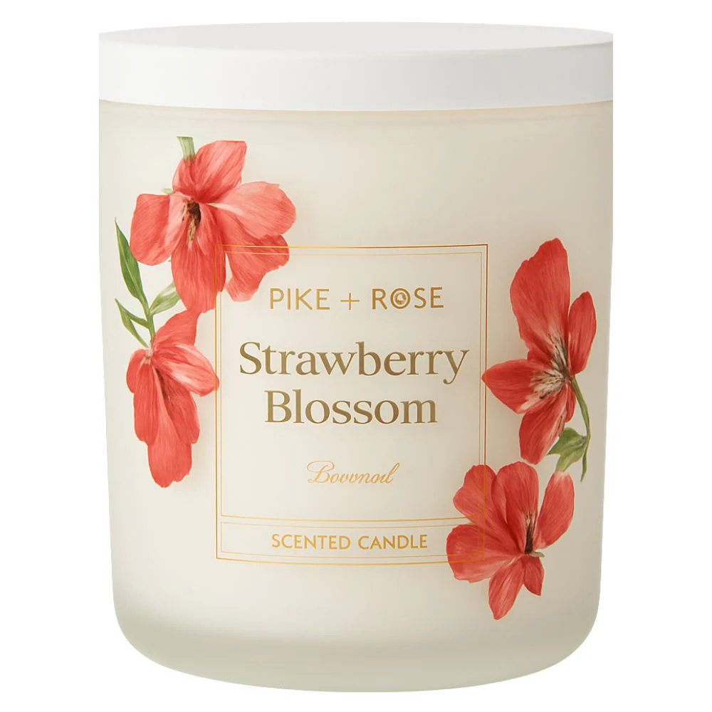 Pike + Rose Vela Strawberry Blossom Botanical Scented Candle 623g
