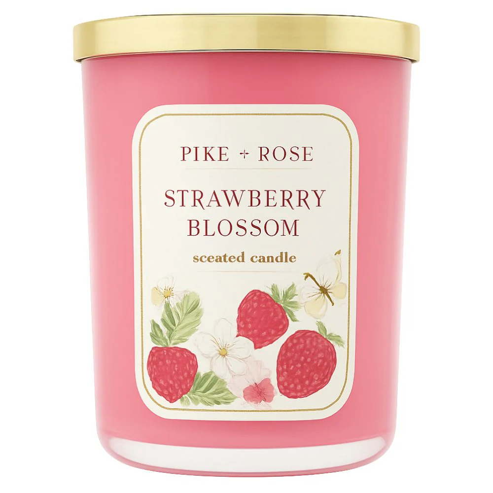 Pike + Rose Vela Strawberry Blossom Scented Candle 623g