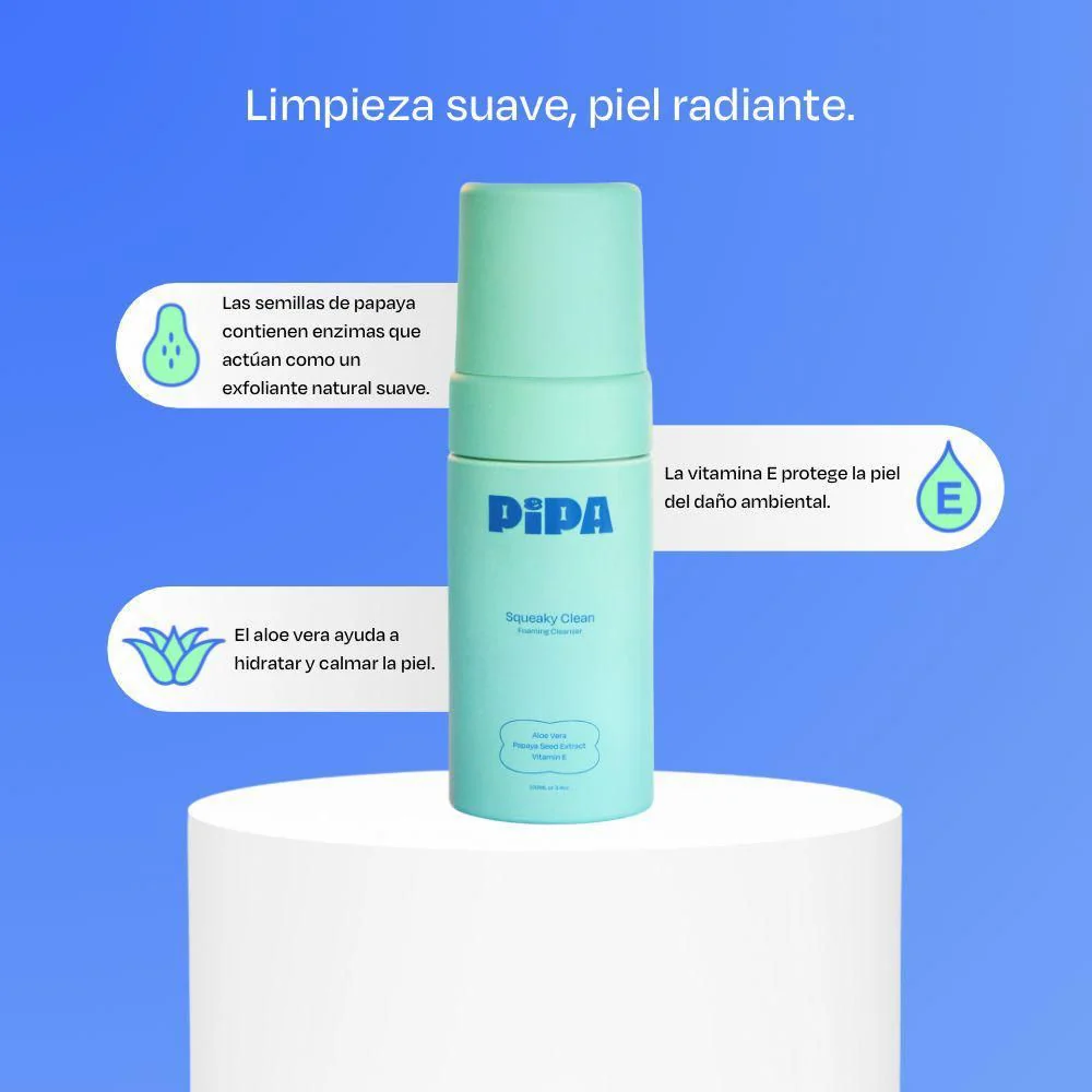 Pipa Skincare Squeaky Clean Foaming Cleanser 100ml - Image 2