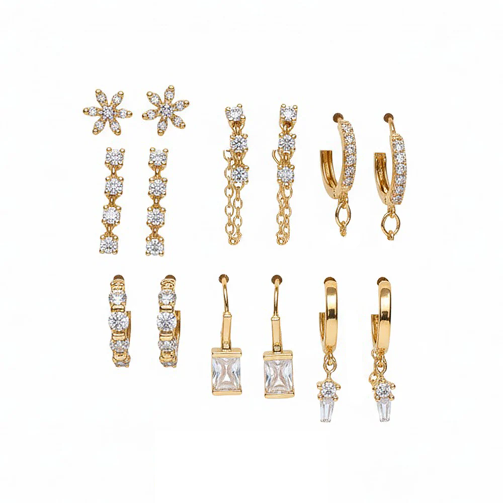Piper K. Set De Zarcillos 6 Pares Cubic Zirconia - Image 2