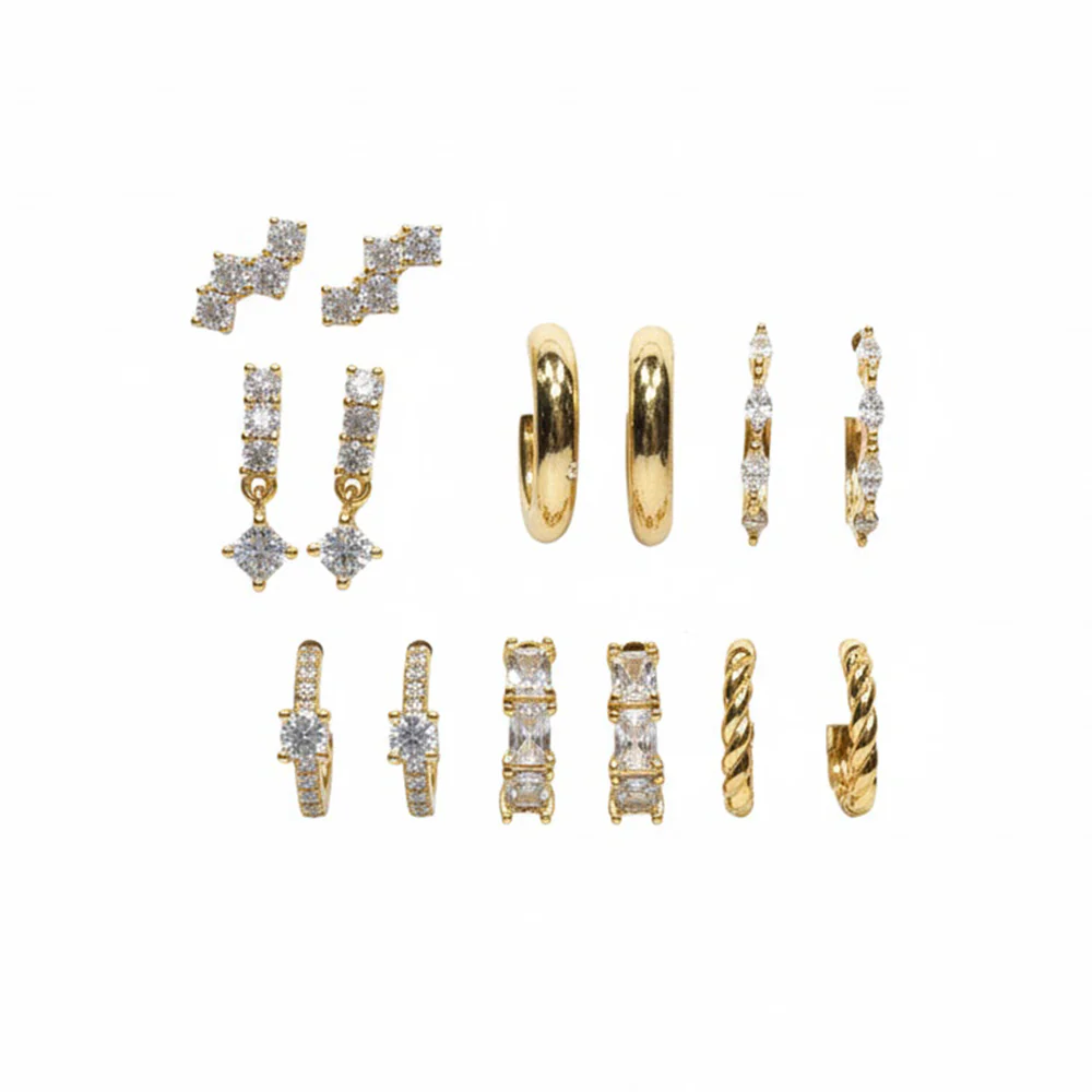 Piper K. Set De Zarcillos 7 Pares Cubic Zirconia - Image 2