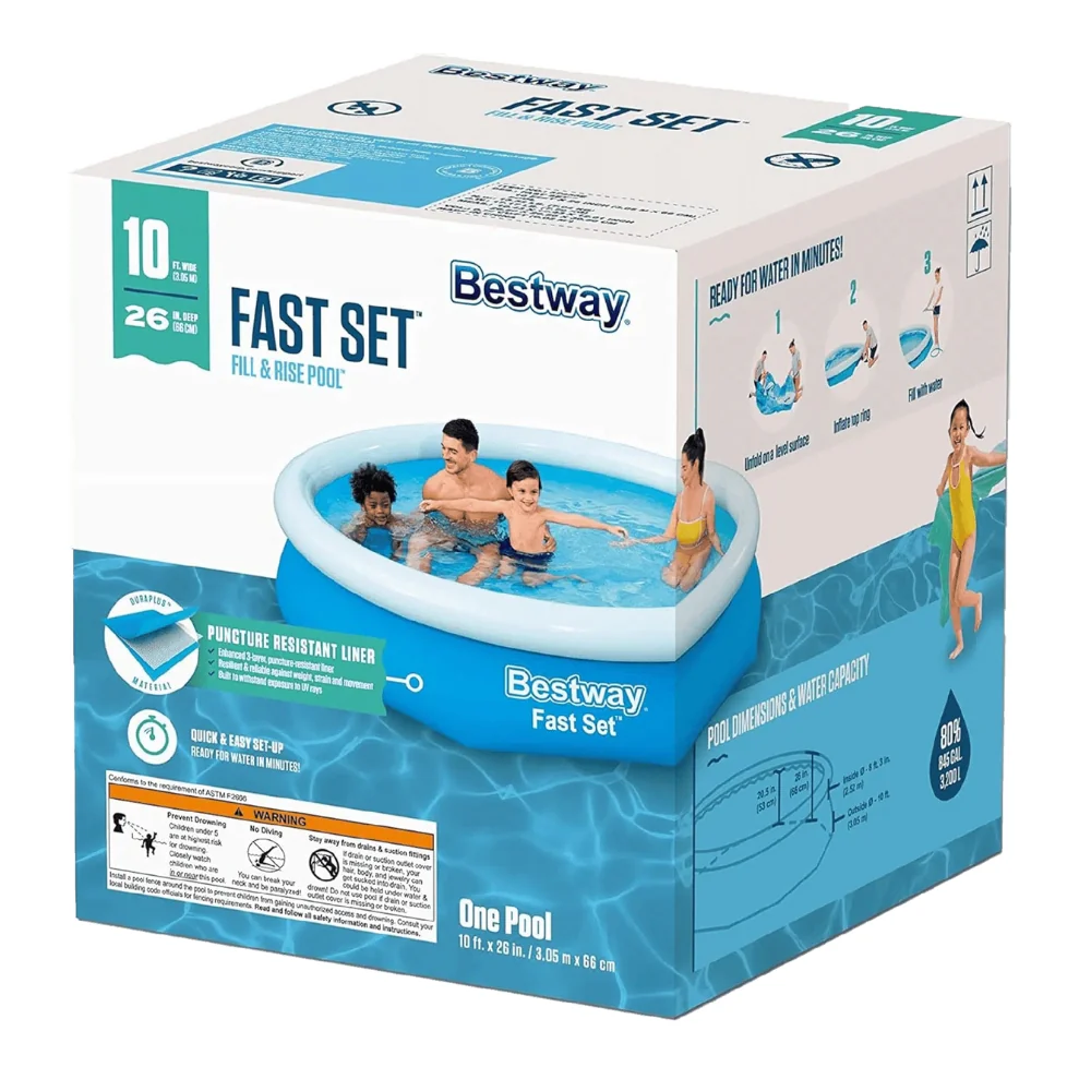 Bestway Piscina Inflable Redonda Pool Fast Set 2.44m X 61cm - Image 4