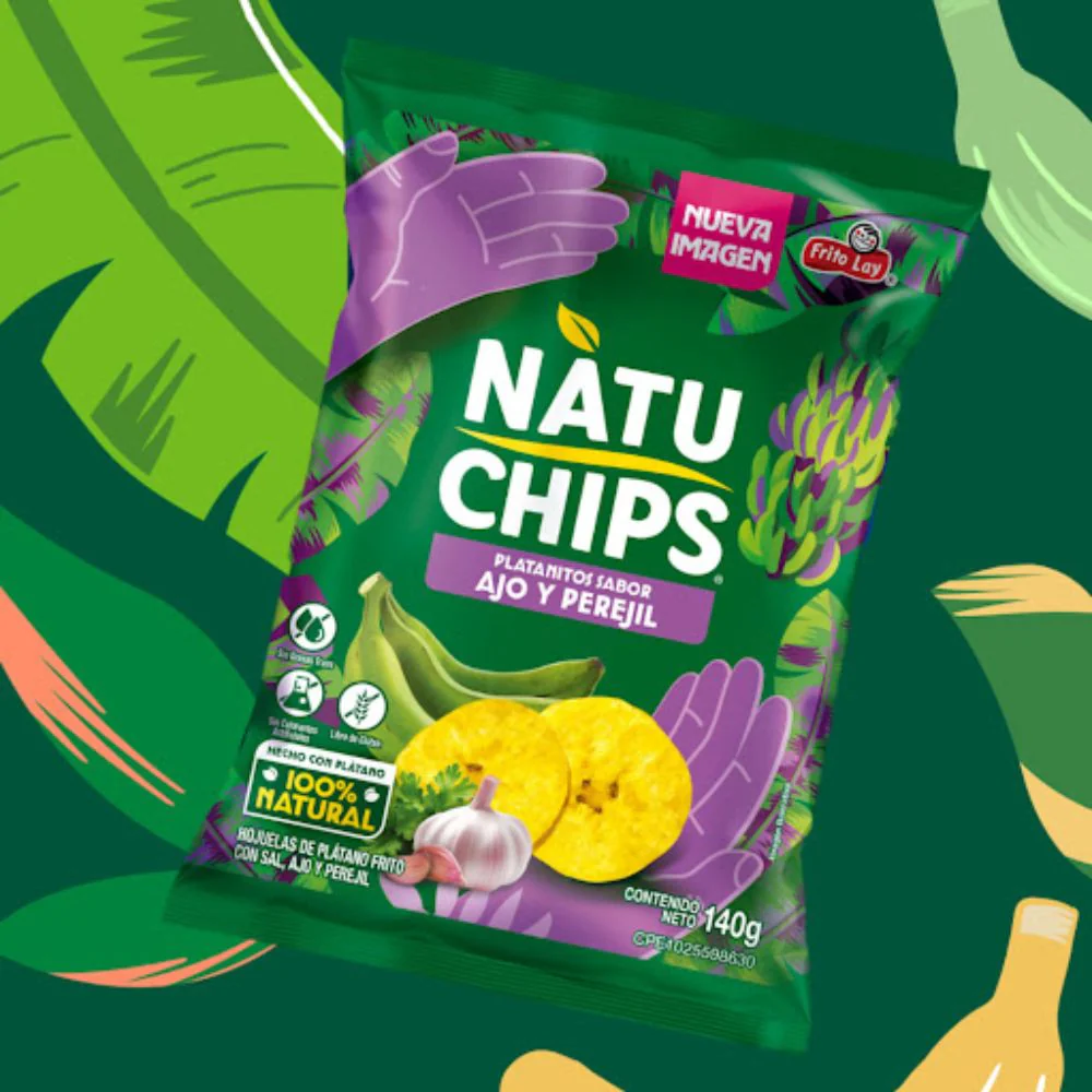 Platanitos Natuchips  Ajo y Perejil 140gr - Image 2