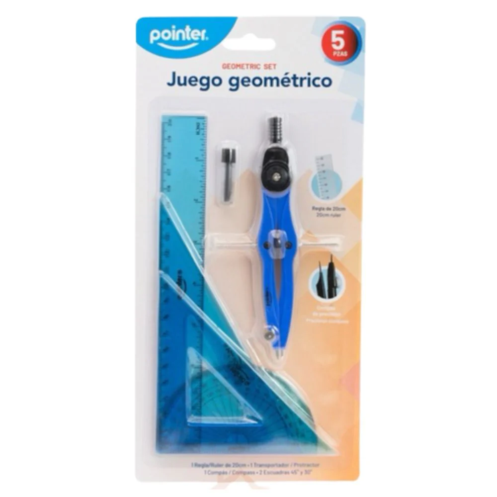 Pointer Set De Juego Geométrico 5Pzs Colores Varios - Image 2