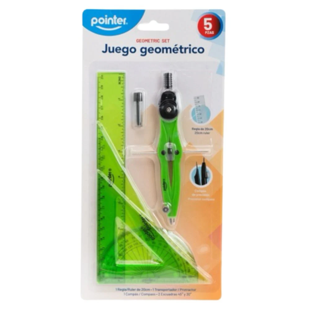 Pointer Set De Juego Geométrico 5Pzs Colores Varios - Image 3
