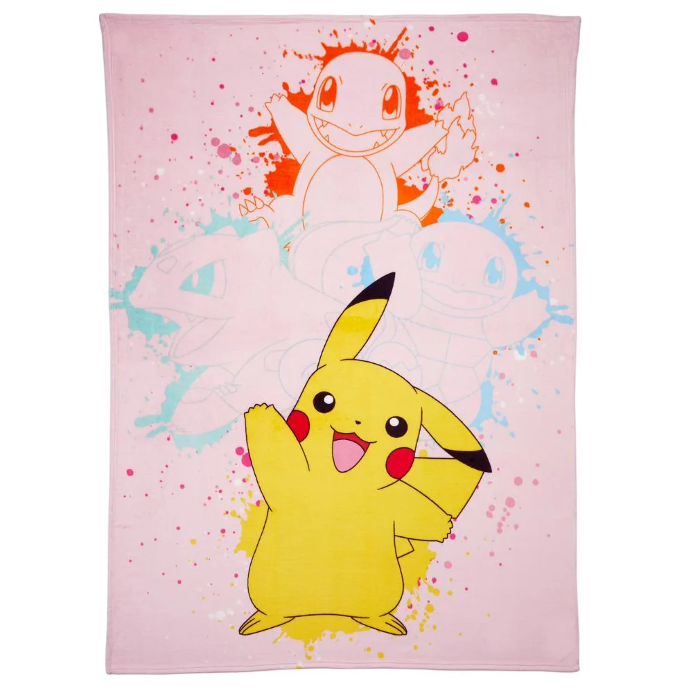 Pokemon Blanket Inidvidual Rosado Tematica Pikachu 157 x 229 cm - Image 2