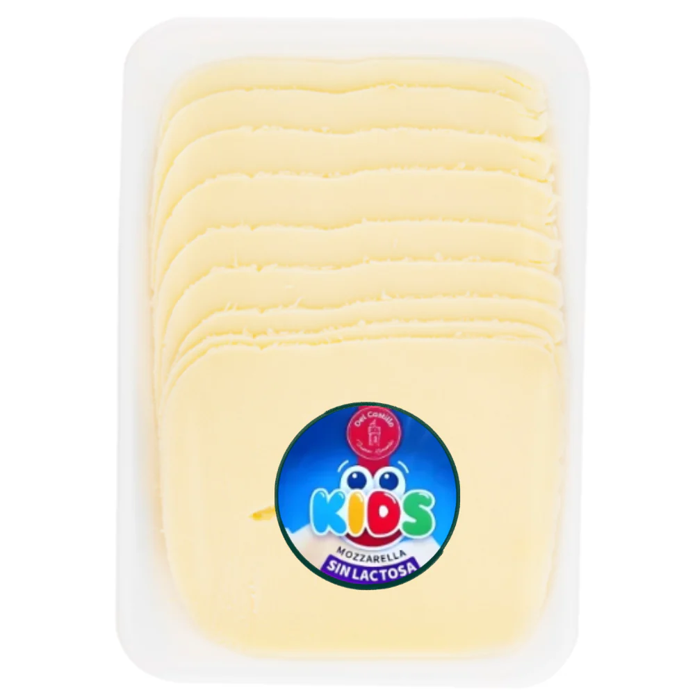 Queso Mozzarella Kids Sin lactosa Rebanado Del Castillo 2 Opciones