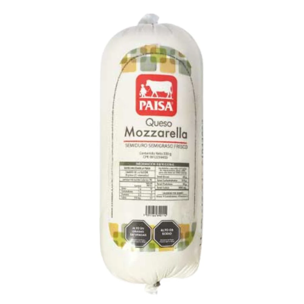 Queso Paisa Mozzarella Tubbing 500gr
