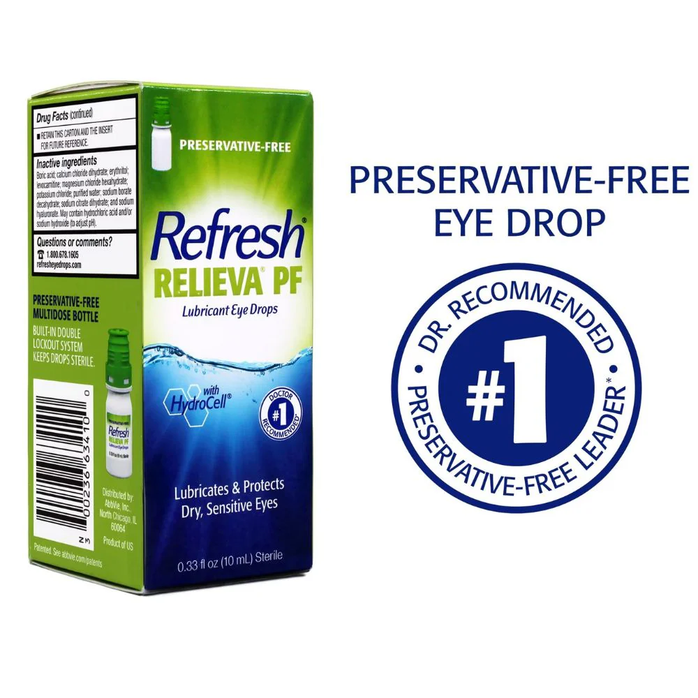 Refresh Relieva PF Lubricant Eye Drops 10ml - Image 2