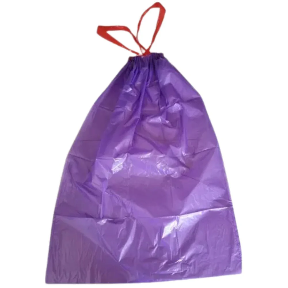 Rollo de 20 Bolsas para Basura con Cinta de Amarre de 60 Litros Color Morado con Aroma Lavanda - Image 2