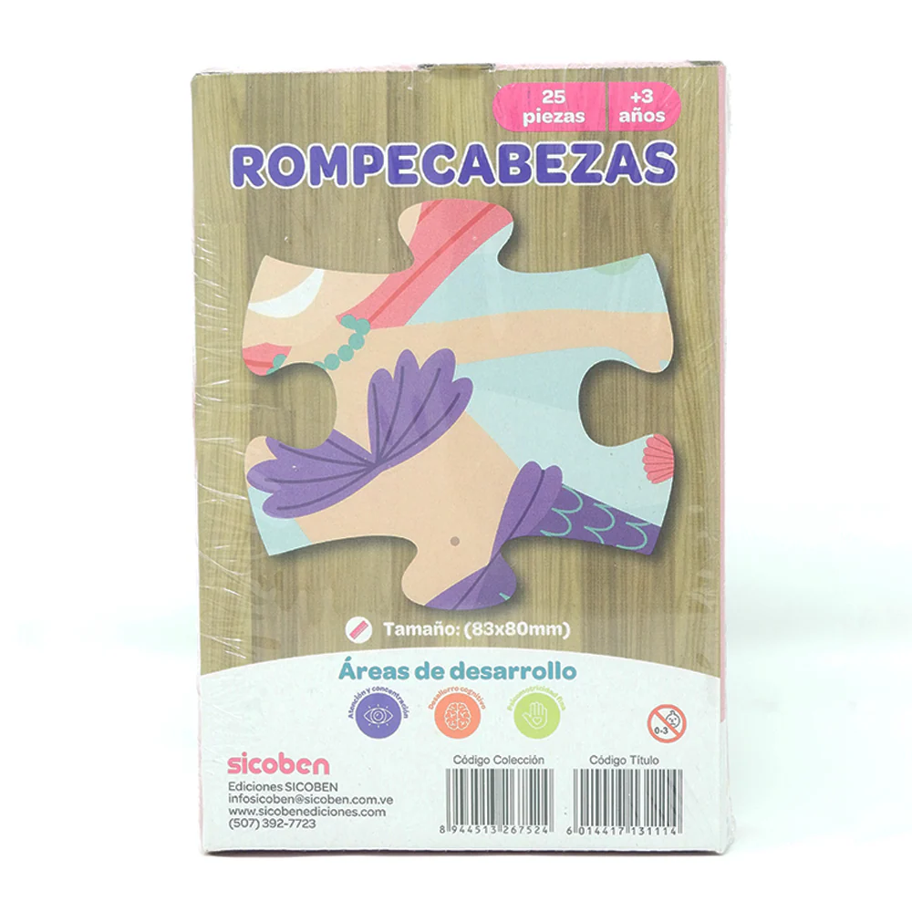 Rompecabeza 25 Piezas Sirena 3+ Sicoben - Image 3