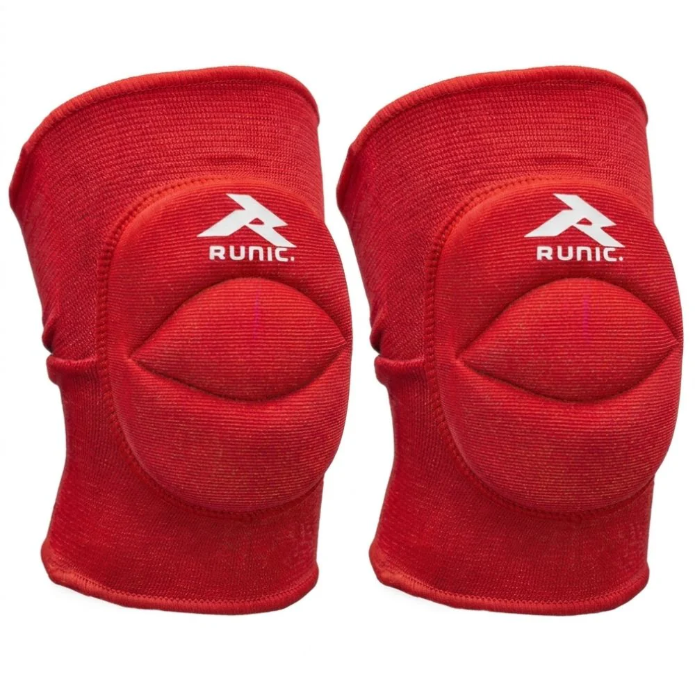Runic Rodillera Deportiva Básica Volleyball Acolchada Red