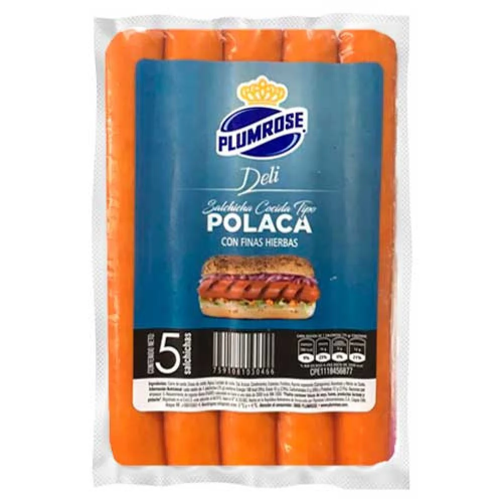 Salchichas Plumrose Polaca Deli 5und