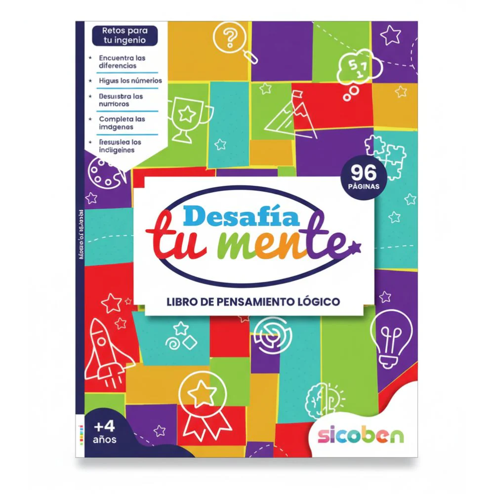 Desafía Tu Mente Libro De Pensamiento Lógico Infantil 4+
