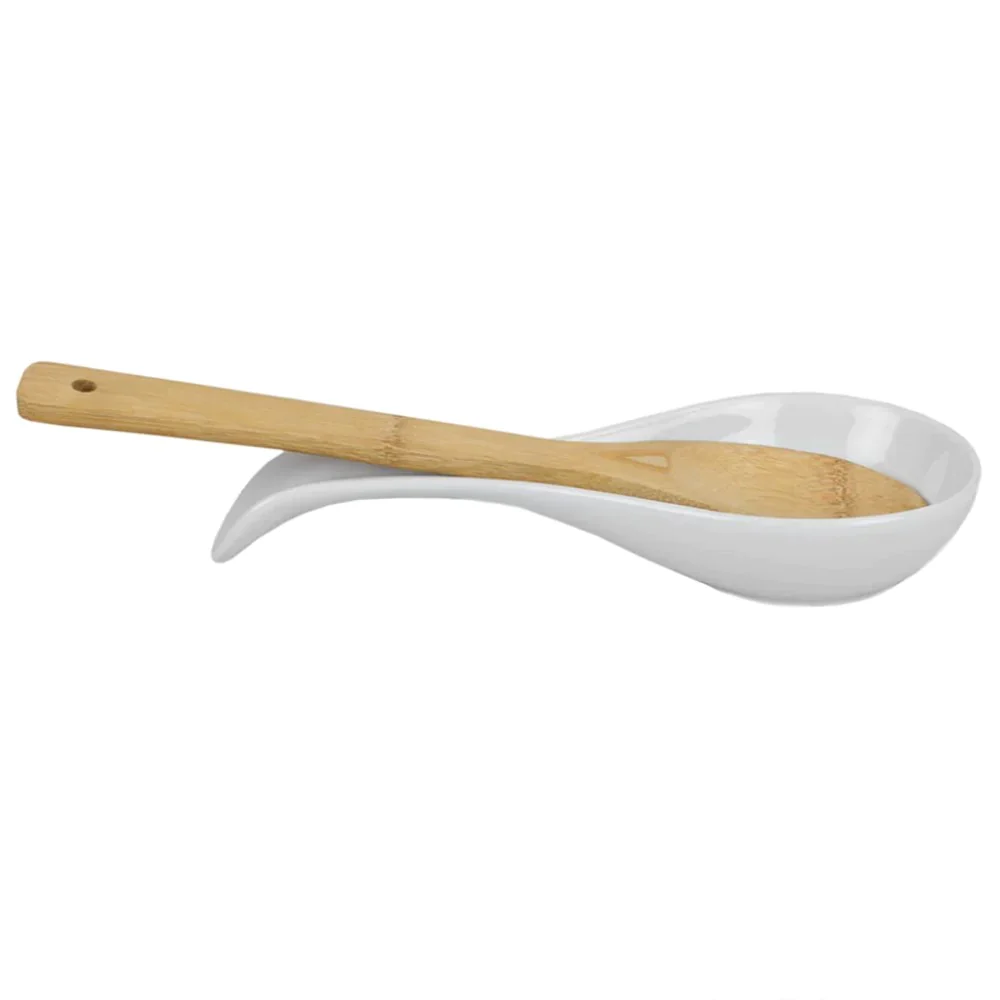 Soporte Para Cuchara Home Basics De Ceramica Blanco SR44262 - Image 2