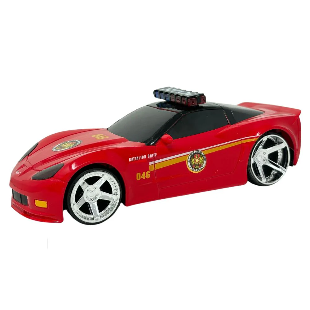 Street Heat Carro Policia Chevrolet Corvette Z06 Con Sonido y Luces 3+ - Image 2