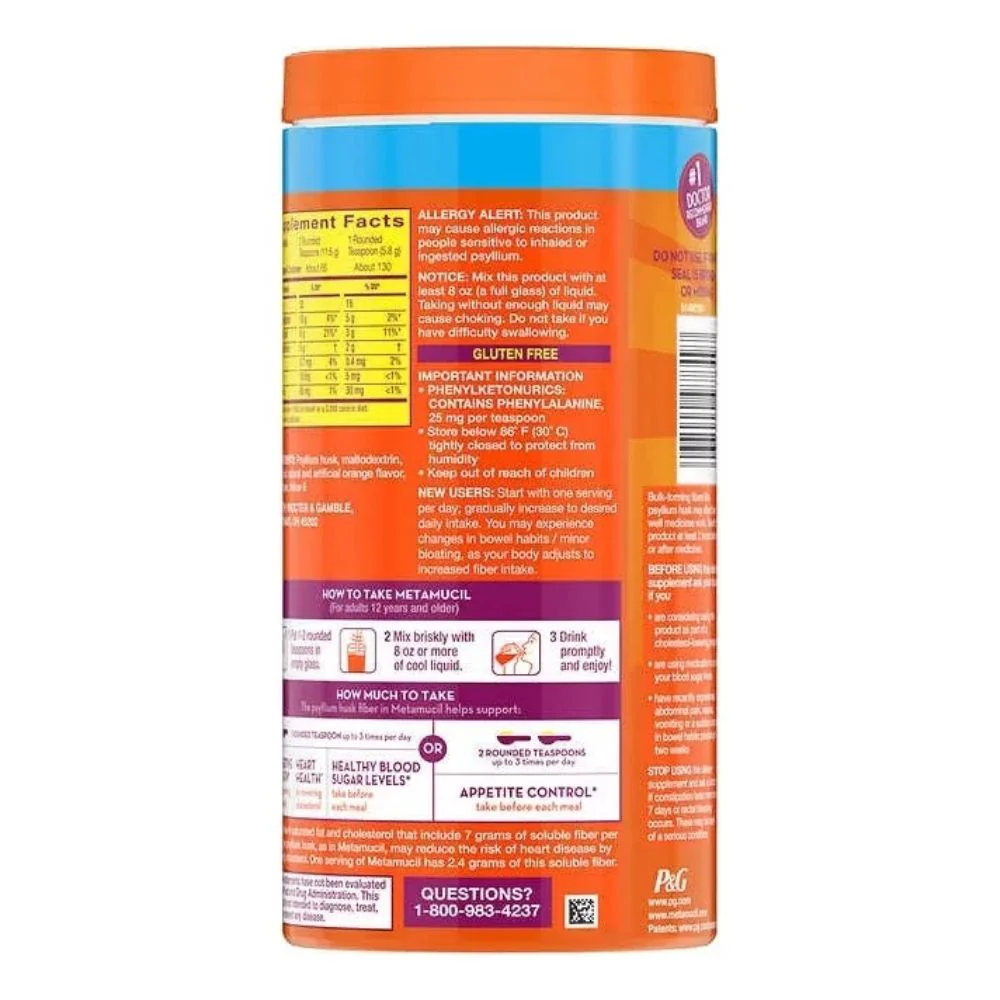 Meta Mucil 4in1 Fiber Orange Smooth 754g - Image 2