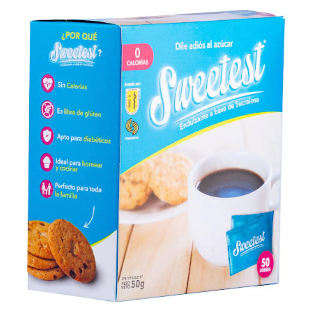Sweetest Endulzante a Base De Sucralosa Caja 50 Sobres 50g - Image 2