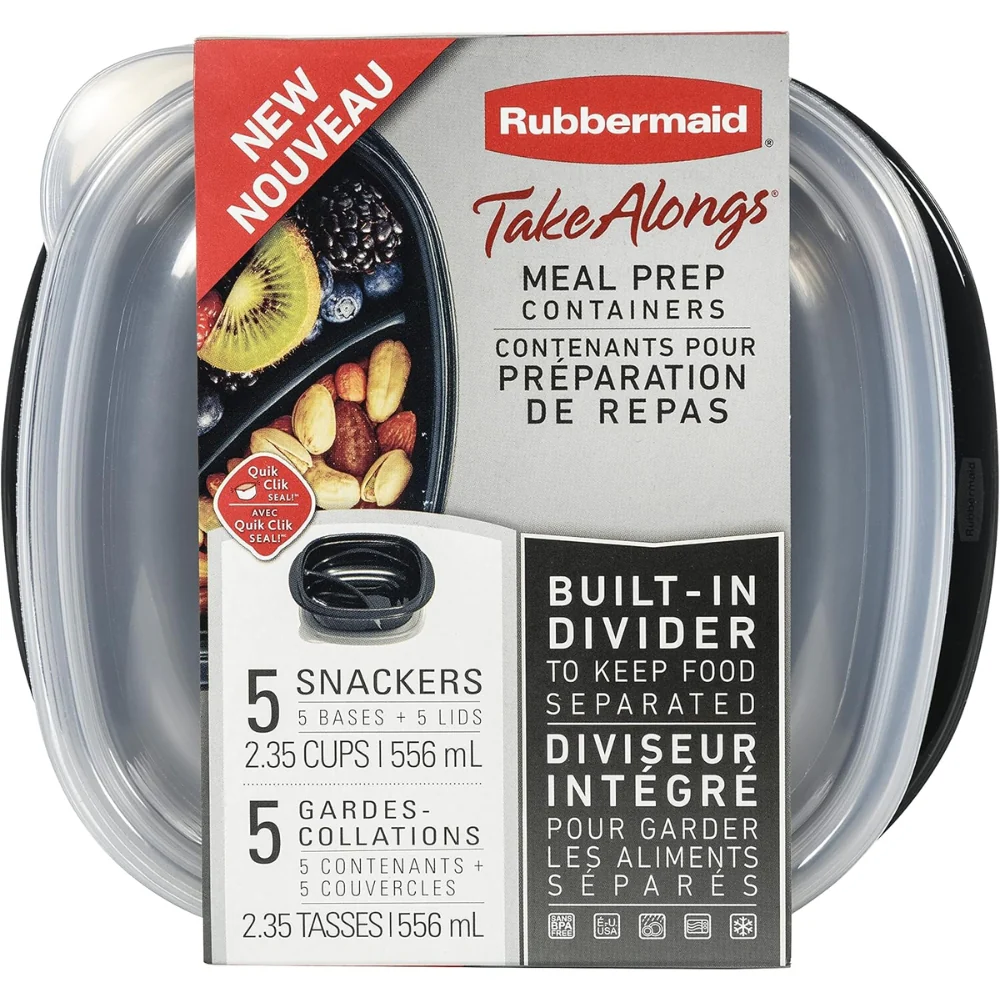 Rubbermaid Take Alongs Set De Envases 10 Piezas Negro 555ml - Image 2