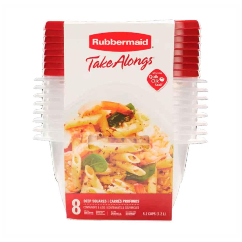 Rubbermaid Take Alongs Set De Envases 16 Piezas Cuadradas 1.253 mL