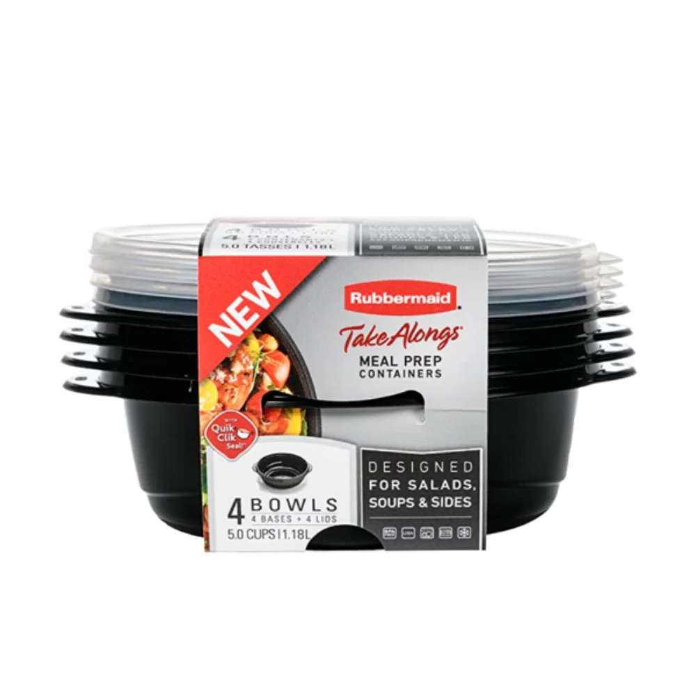 Rubbermaid Take Alongs Set De Envases 8 Piezas Negro 1.182ml - Image 3