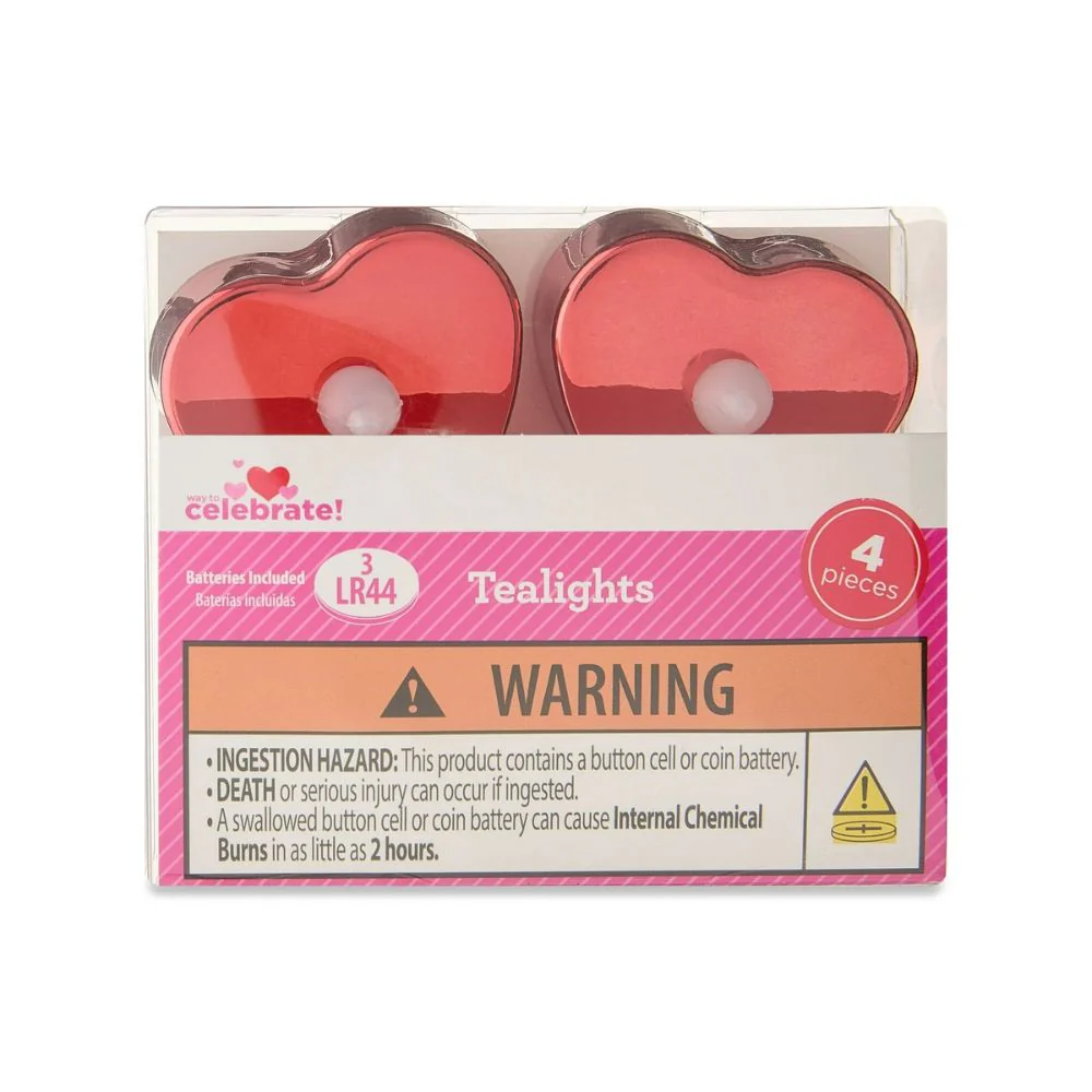 Tealights Hearts Candles Led 4 Pieces - Image 3