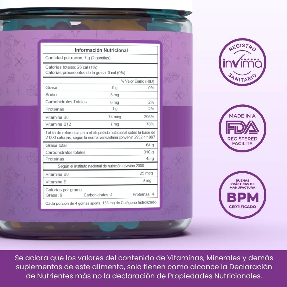 The Gummy Box Gomas De Gelatina Beauty Vit 60Und - Image 3
