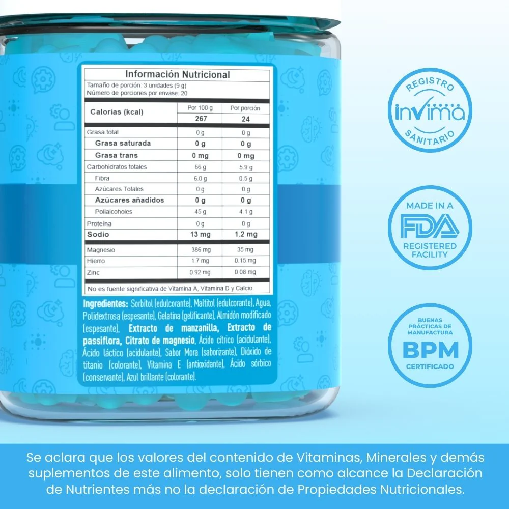 The Gummy Box Gomas De Gelatina Calm Vibes Citrato De Magnesio 60Und - Image 3