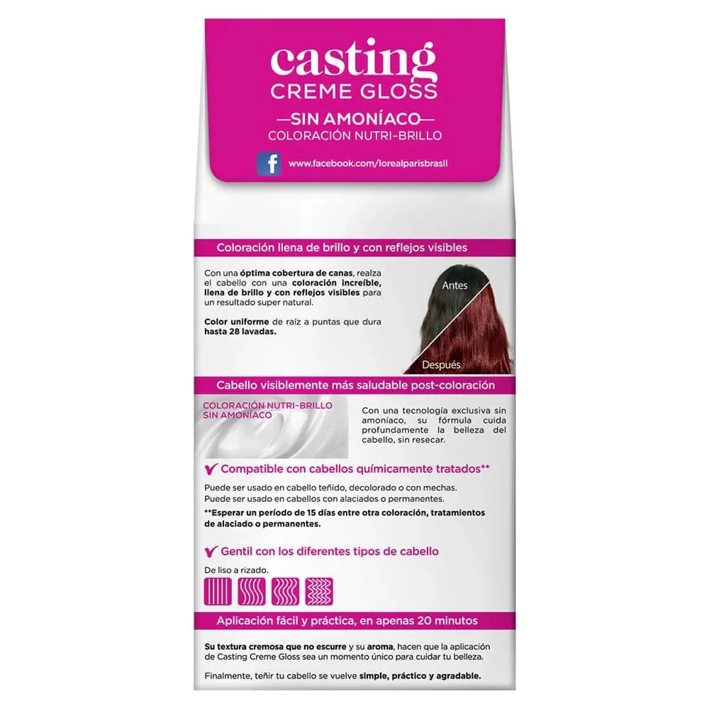 L'oreal Tinte Casting Creme Gloss 550 Caoba Sin Amoníaco - Image 5