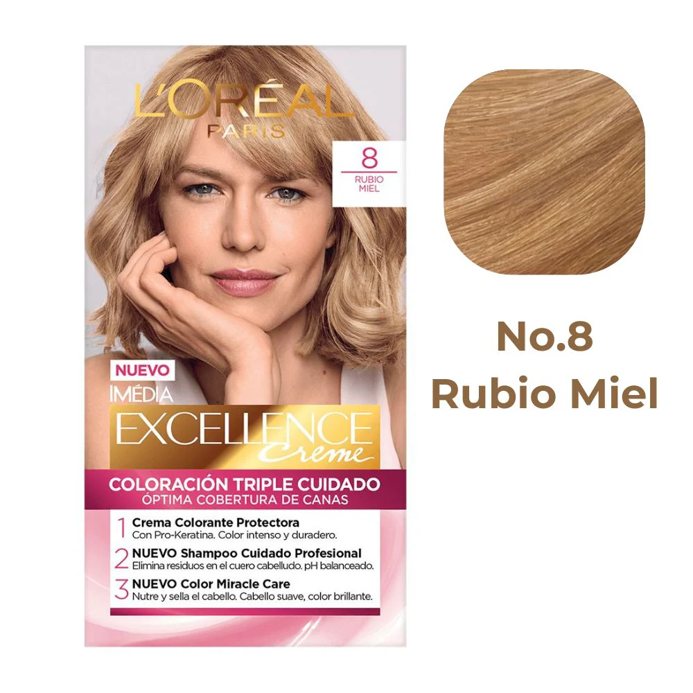 L'Oreal Tinte Excellence Creme 8 Rubio Miel