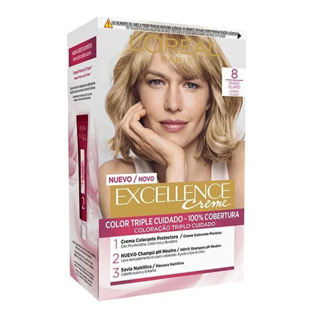 L'Oreal Tinte Excellence Creme 8 Rubio Miel - Image 5