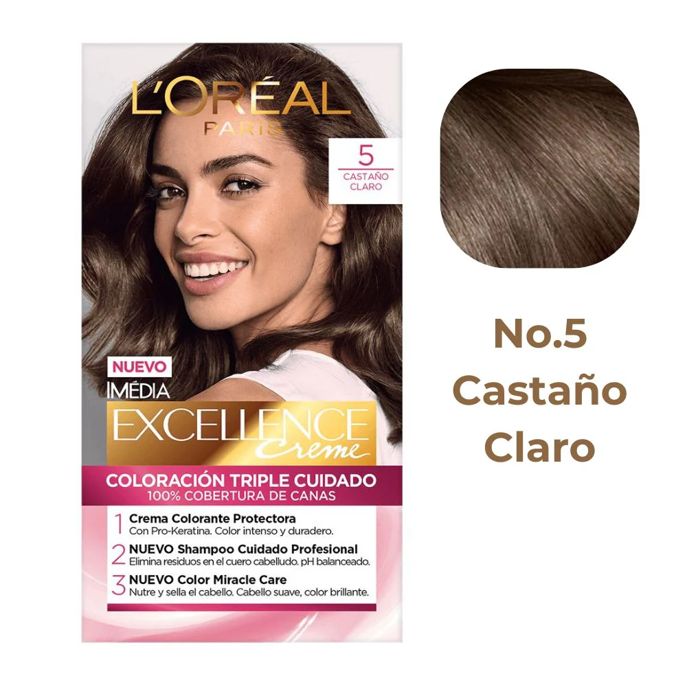 L'Oreal Tinte Excellence Creme 5 Castaño Claro