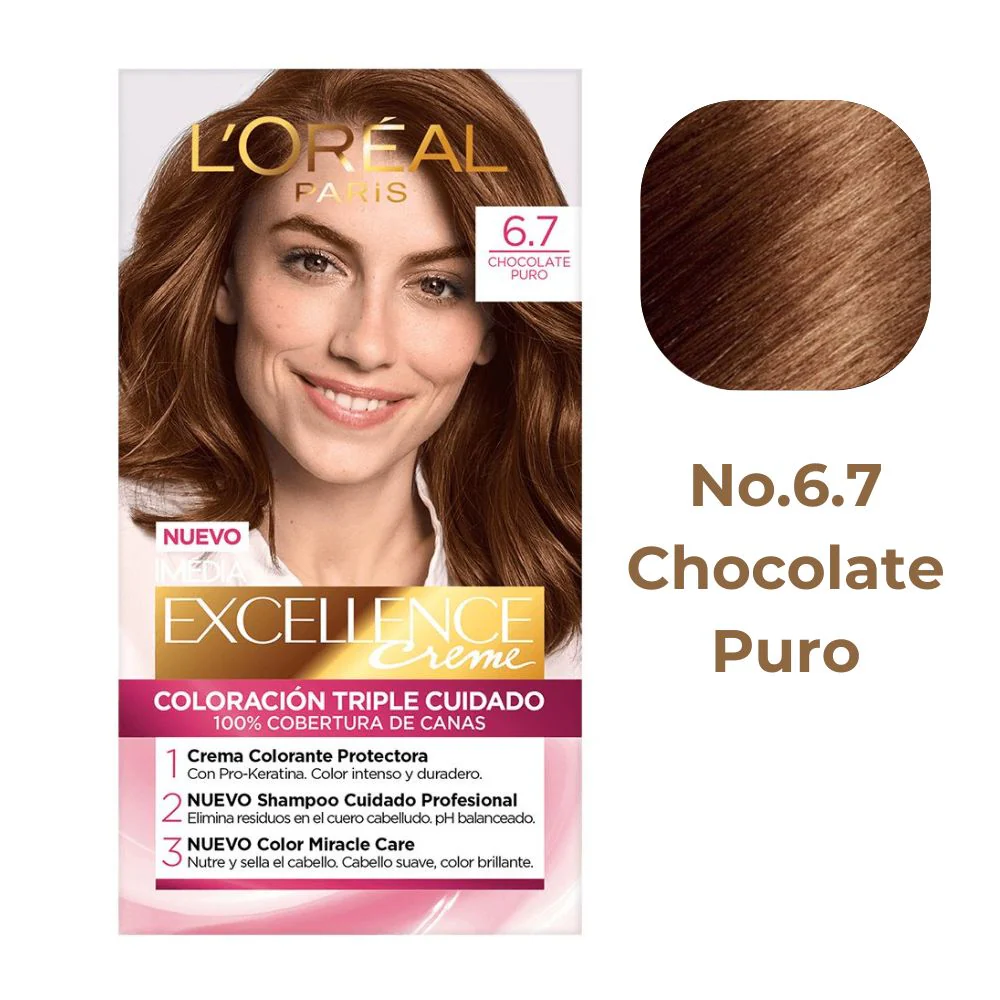 L'Oreal Tinte Excellence Creme 6.7 Chocolate Puro