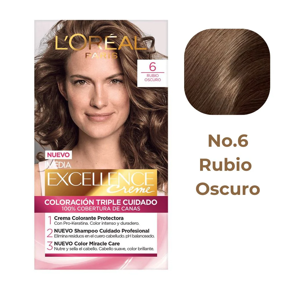 L'Oreal Tinte Excellence Creme 6 Rubio Oscuro