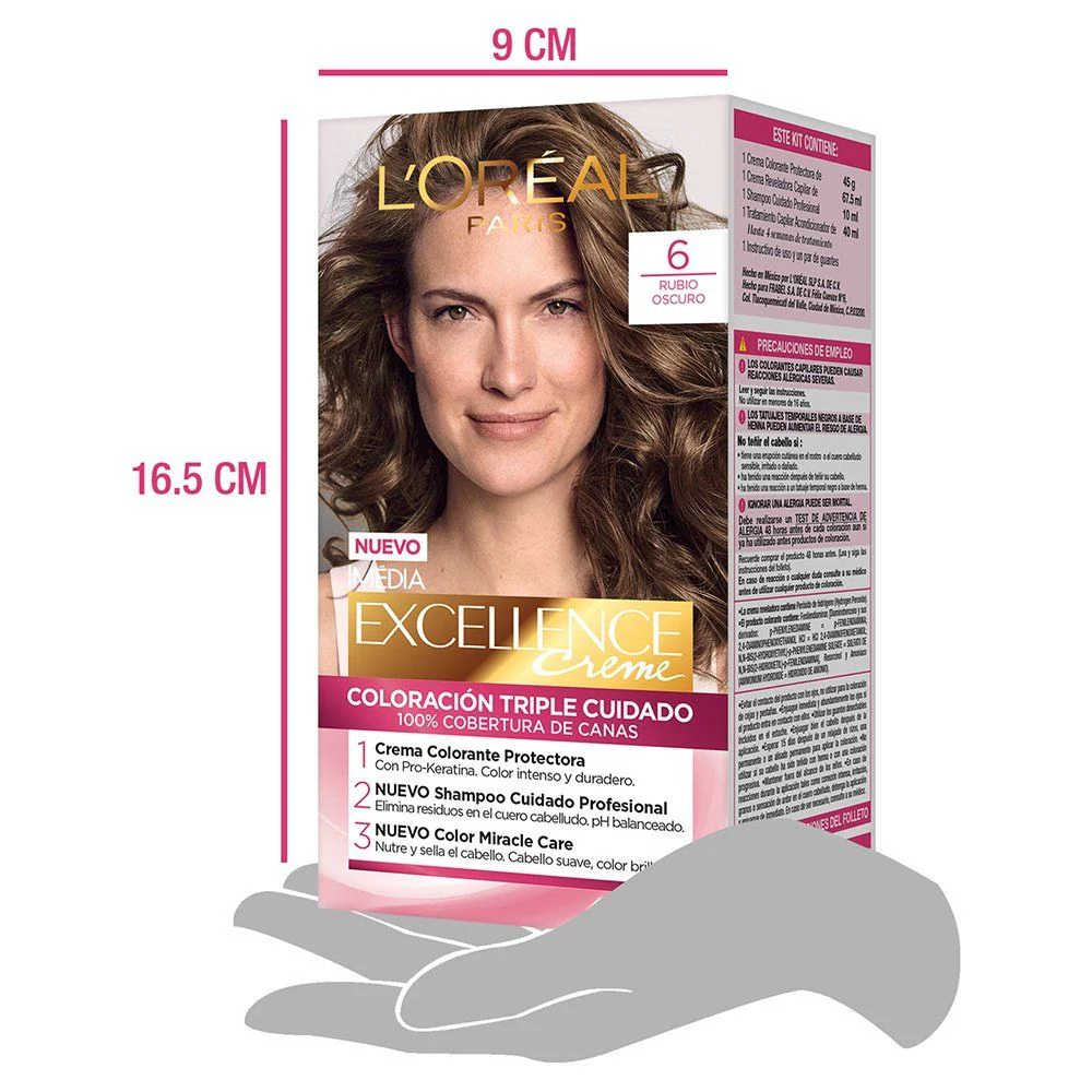 L'Oreal Tinte Excellence Creme 6 Rubio Oscuro - Image 5