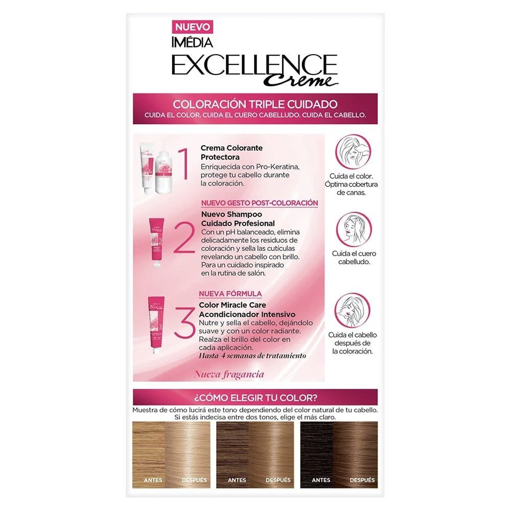 L'oreal Tinte Excellence Creme 9.1 Rubio Muy Claro Cenizo - Image 3