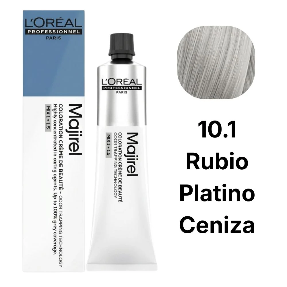 Tinte Loreal Majirel 10.1 Cool Inforced. Rubio Platino Ceniza 50 mL