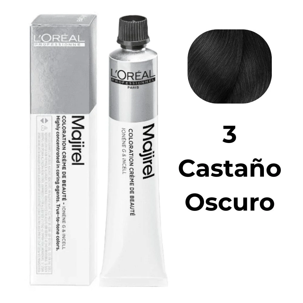 L'oreal Tinte Majirel 3 Castaño Oscuro 50 ml