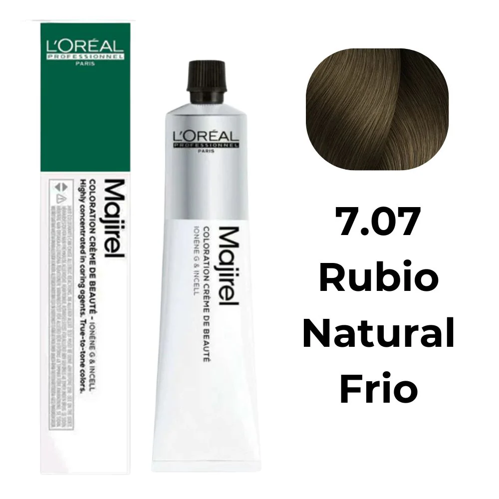 L'oreal Tinte Majirel 7.07 Rubio Natural Frio 50ml