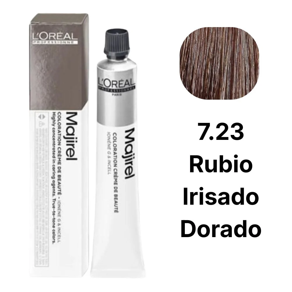 Tinte Loreal Majirel 7.23 Rubio Irisado Dorado 50 ml