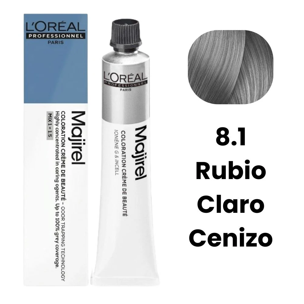 L'oreal Tinte Majirel 8.1 Rubio Claro Cenizo 50ml