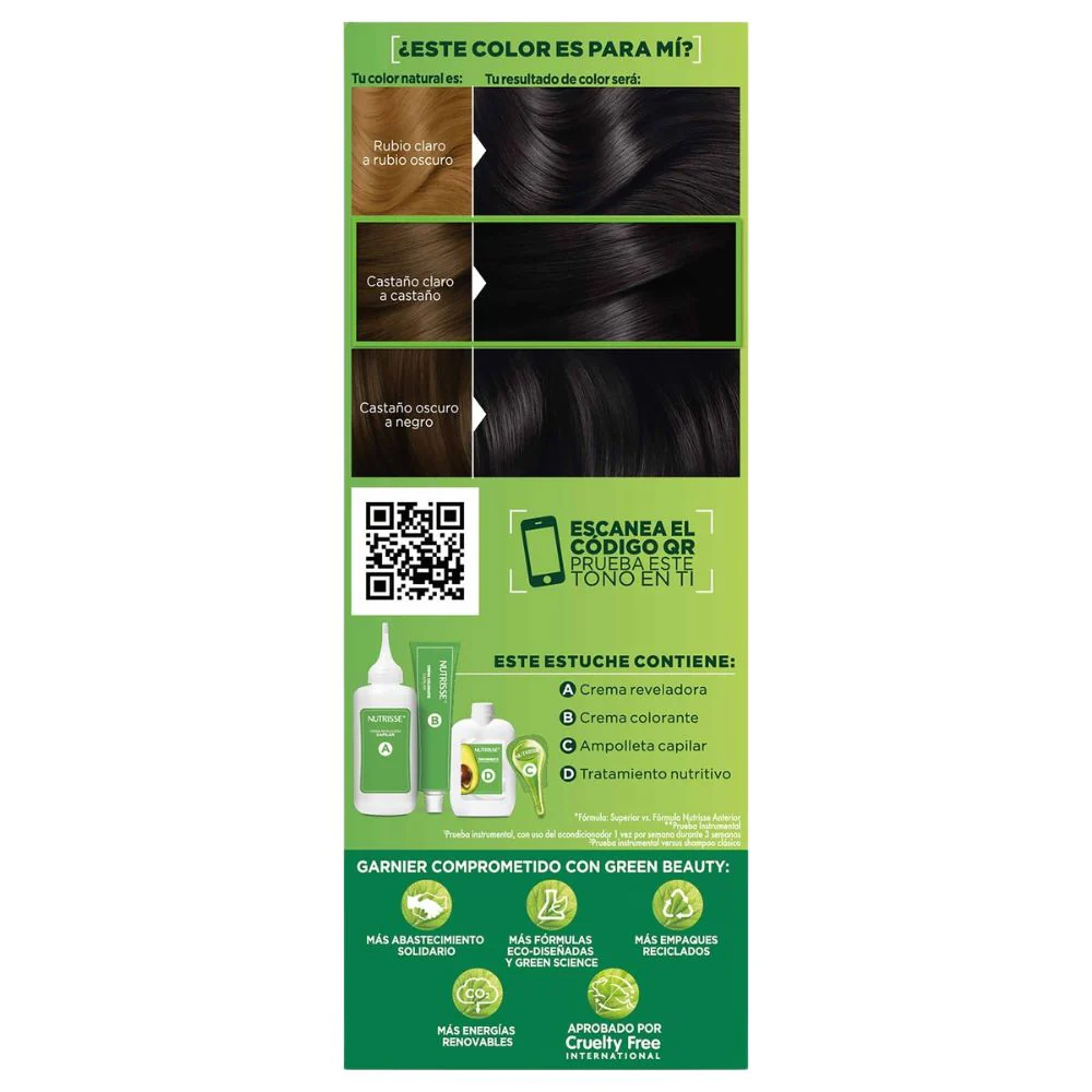 Garnier Tinte Nutrisse 10 Ebano - Negro - Image 3
