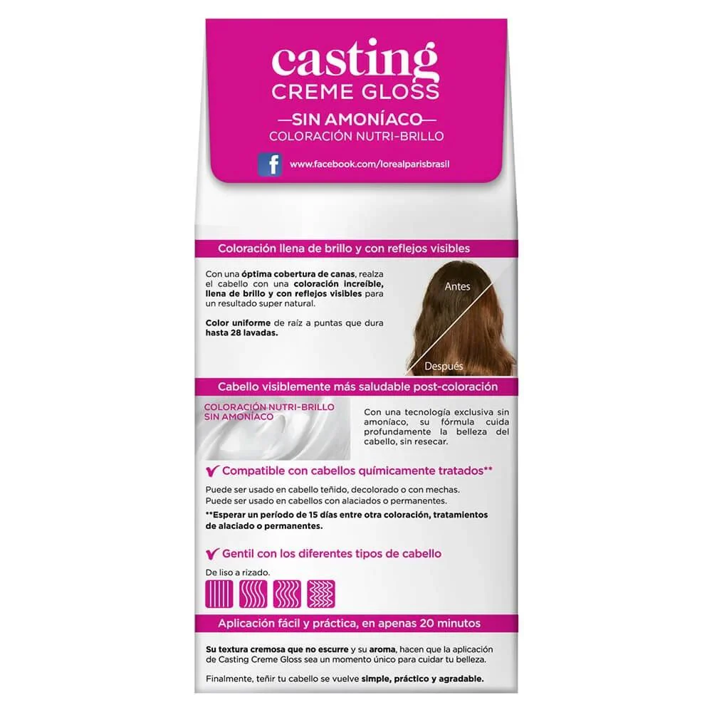 L'oreal Tinte Casting Creme Gloss 630 Caramelo Sin AmonÍaco - Image 4