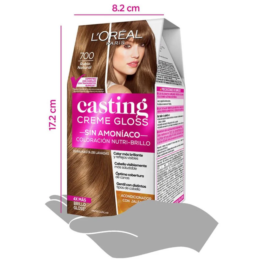 L'oreal Tinte Casting Creme Gloss 700 Rubio Natural Sin Amoniaco - Image 6