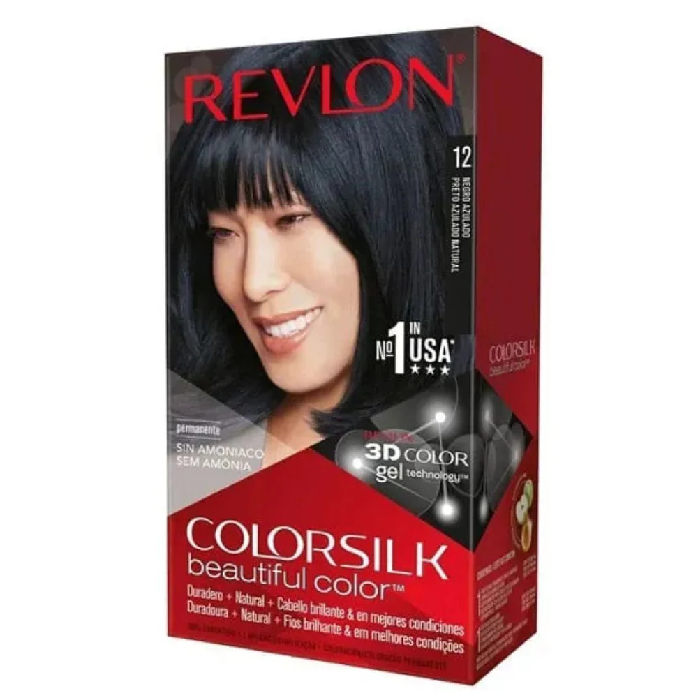 Tinte Revlon #12 para el Cabello Colorsilk Natural Blue Black