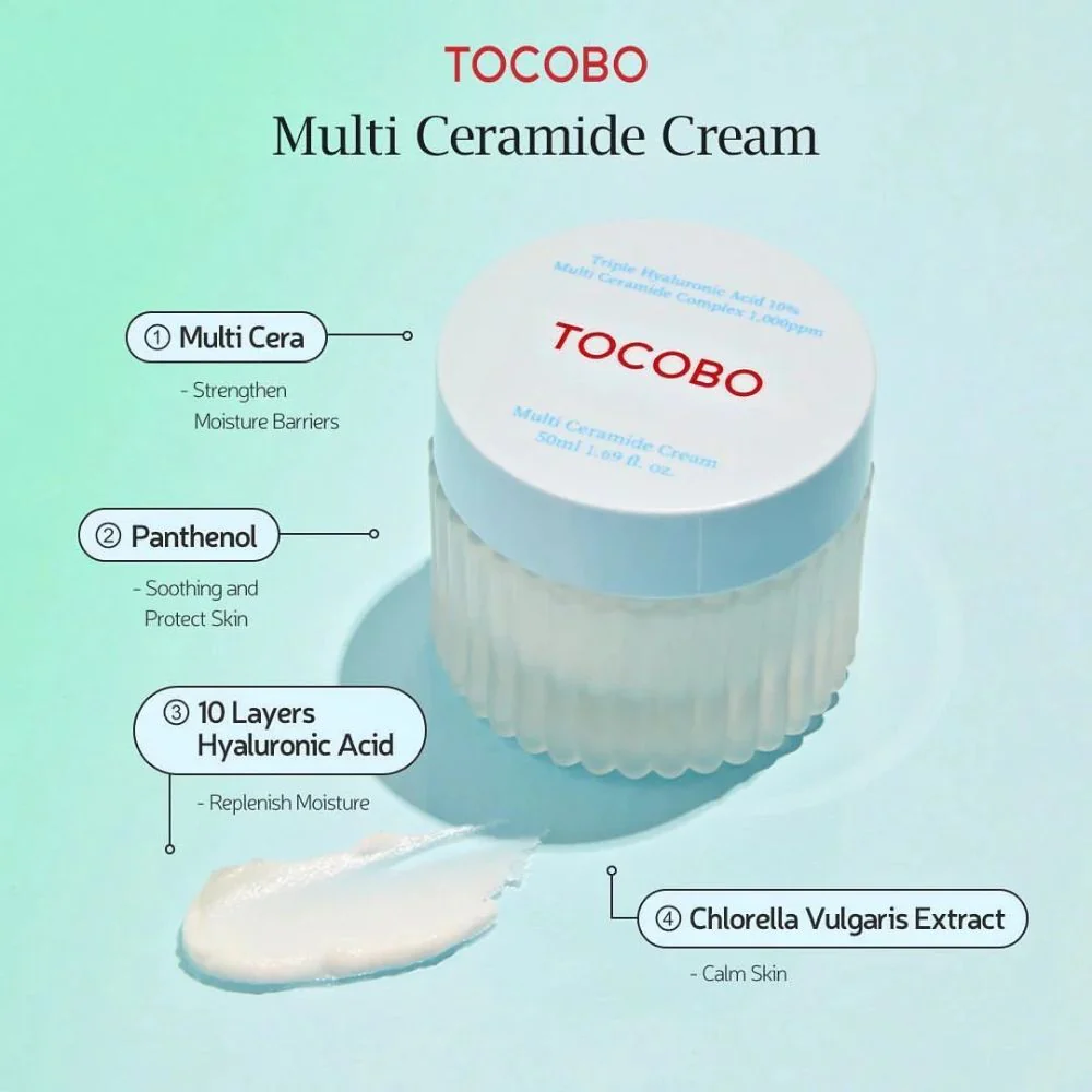 Tocobo Multi Ceramide Cream Triple Hyaluronic Acid 10% 50ml - Image 4
